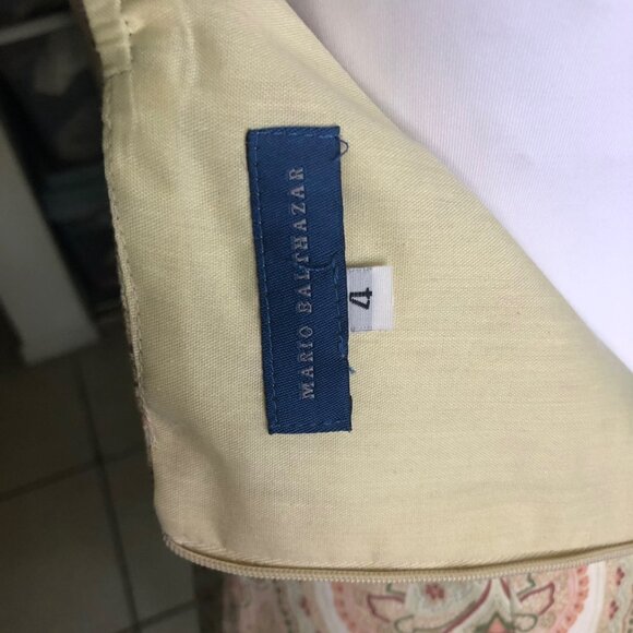 Mario Balthazar Summer Dress Size Small Paisley Pattern - Picture 5 of 6